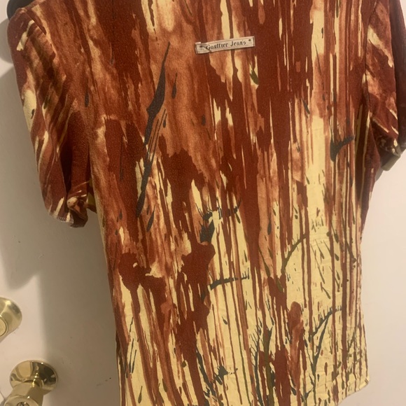 JPG jeans Jean paul gaultier blood paint splatter stretch top - Picture 3 of 5